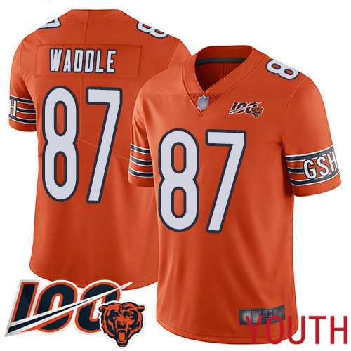 Chicago Bears Limited Orange Youth Tom Waddle Alternate Jersey NFL Football 87 100th Season